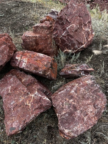 Ландшафтные глыбы красно-фиолетовые 200-1000 килограмм купить в Пушкино