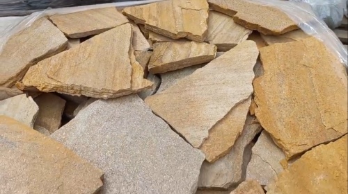 Плитняк златолит жёлтый для цоколя купить в Пушкино