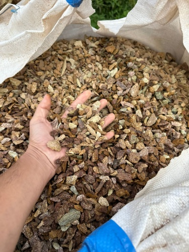 Златолит персиковый декоративная каменная крошка купить в Пушкино