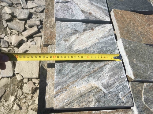 Плитка пилёная златолит Уральский для цоколя, отмостки купить в Пушкино