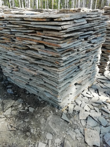 Плитняк златолит Уральский для цоколя, отмостки купить в Пушкино